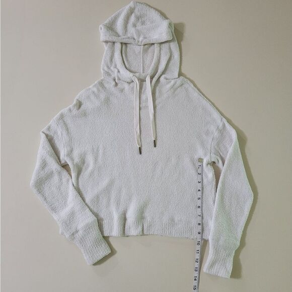 Z Supply Women's Bone Long Sleeve Kacey Feather Hoodie - Picture 9 of 16